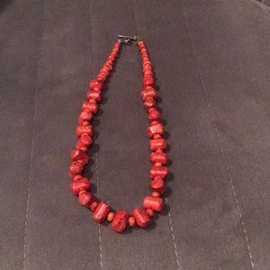 Silpada Orange Coral Bead Necklace